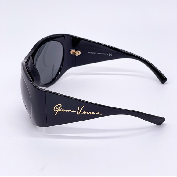 NEW VERSACE VE4392 GB1/87 SHIELD SUNGLASSES VERSACE MOD 4392 BLACK - Picture 2 of 13